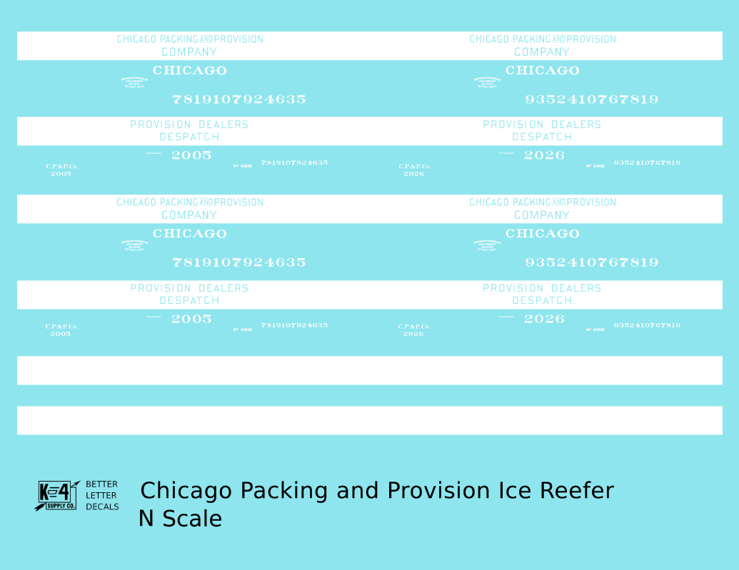 Chicago Packing and Provision Wood Ice Reefer White