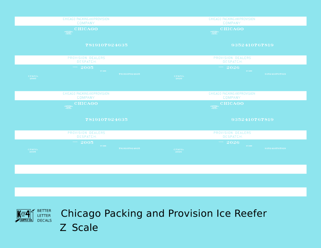 Chicago Packing and Provision Wood Ice Reefer White
