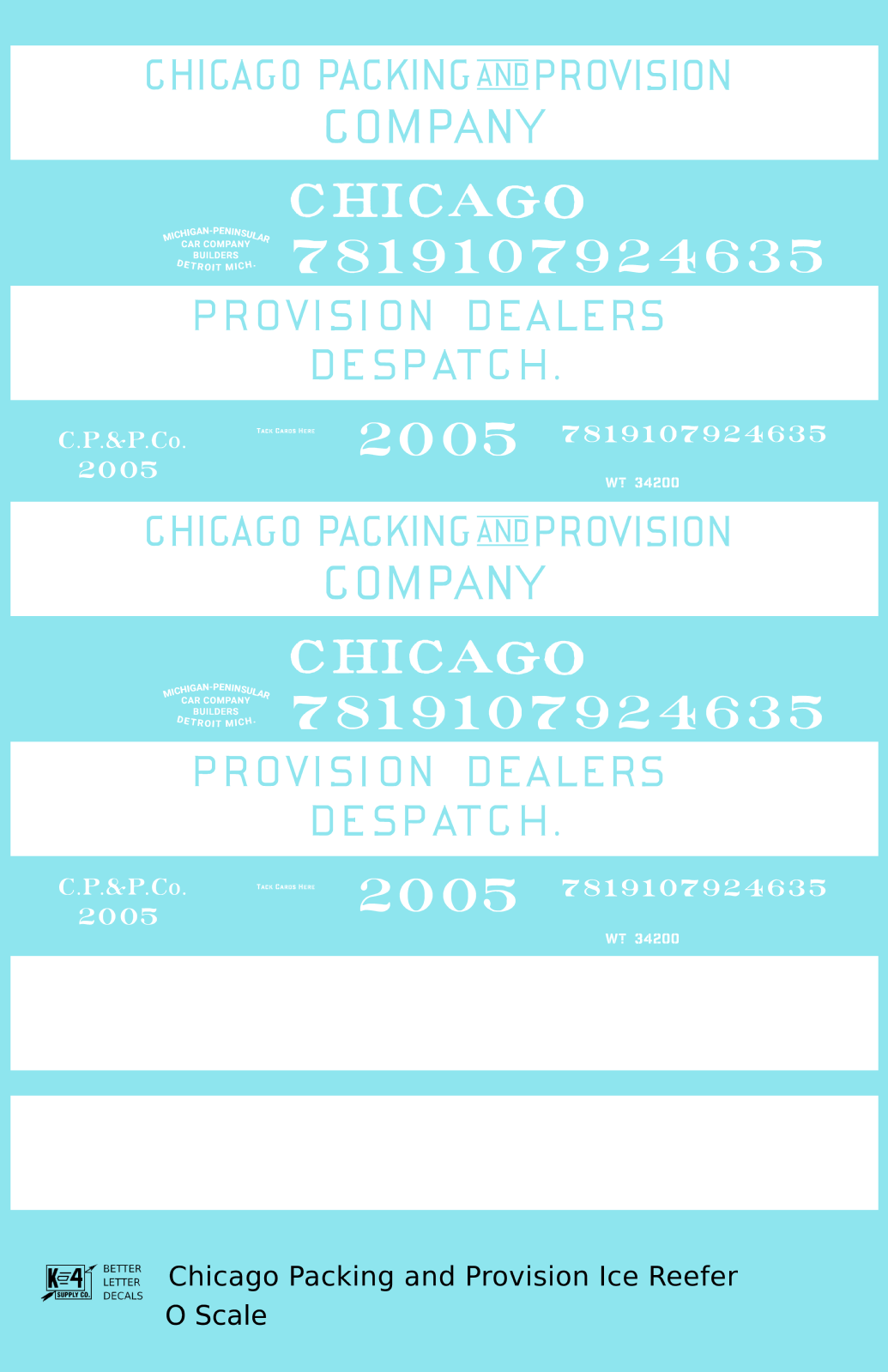 Chicago Packing and Provision Wood Ice Reefer White