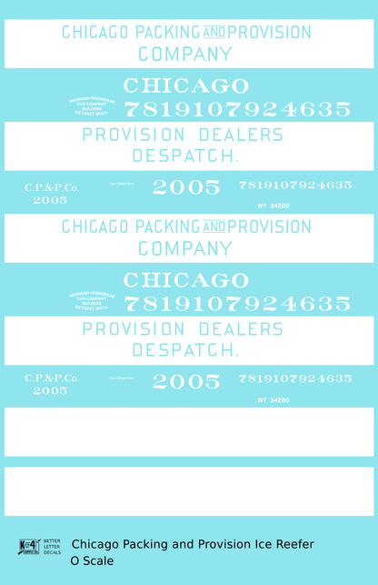 Chicago Packing and Provision Wood Ice Reefer White