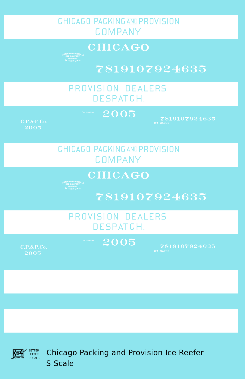Chicago Packing and Provision Wood Ice Reefer White
