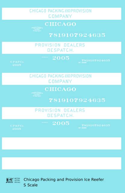 Chicago Packing and Provision Wood Ice Reefer White