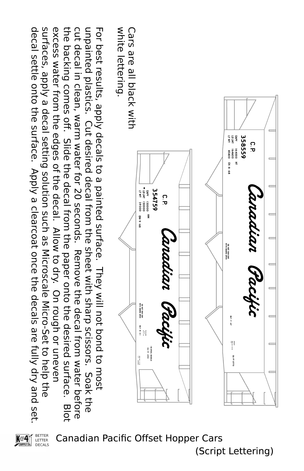 Canadian Pacific Offset Hopper White Script