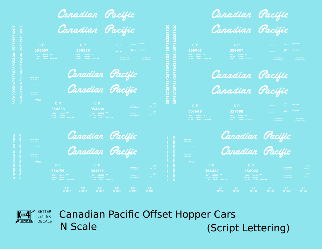 Canadian Pacific Offset Hopper White Script