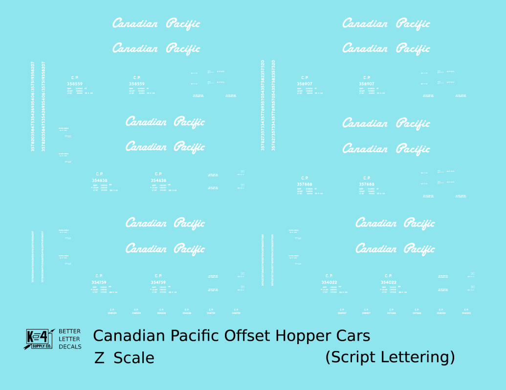 Canadian Pacific Offset Hopper White Script