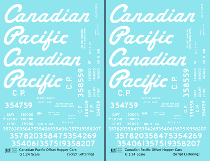 Canadian Pacific Offset Hopper White Script