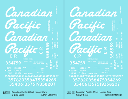 Canadian Pacific Offset Hopper White Script