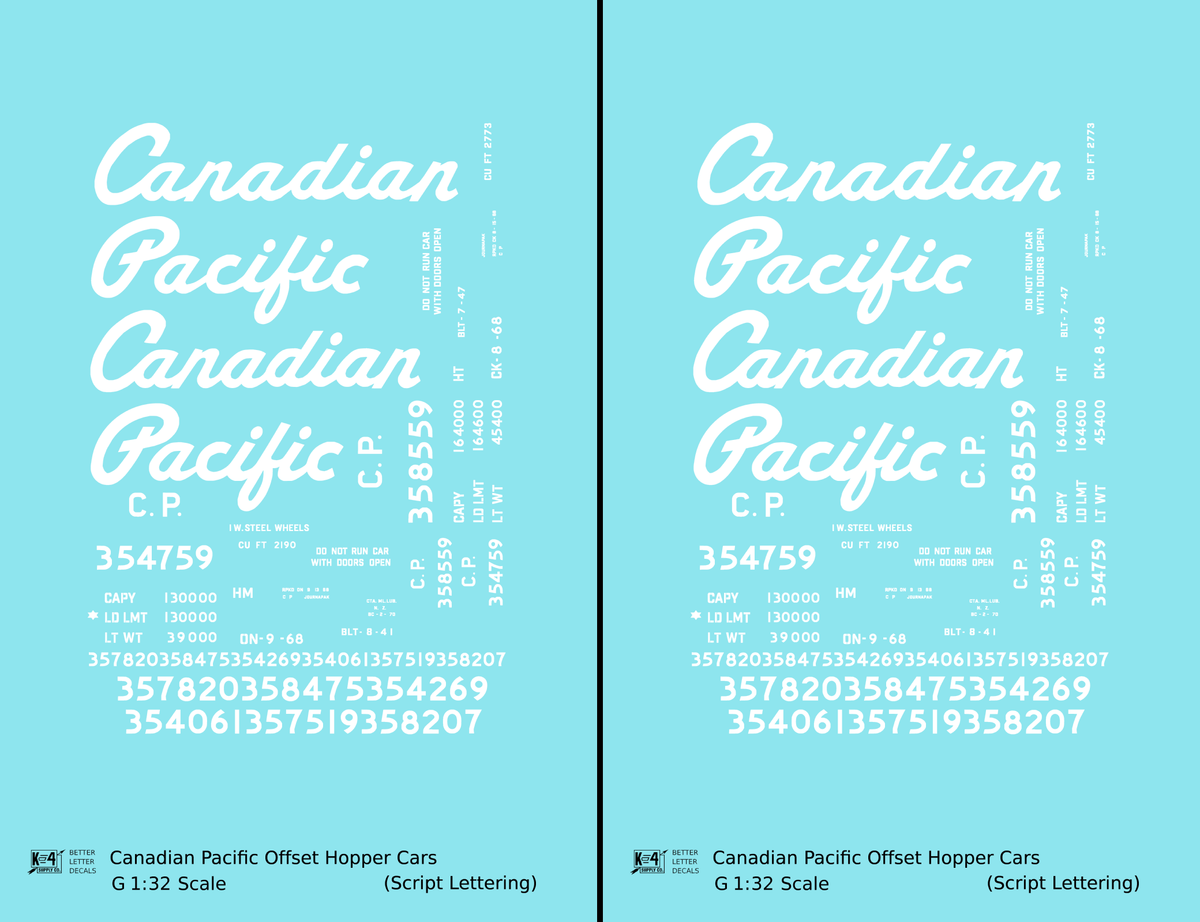 Canadian Pacific Offset Hopper White Script