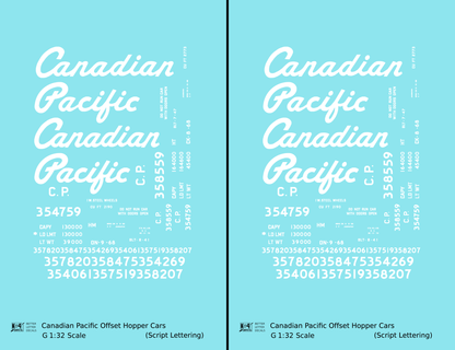 Canadian Pacific Offset Hopper White Script
