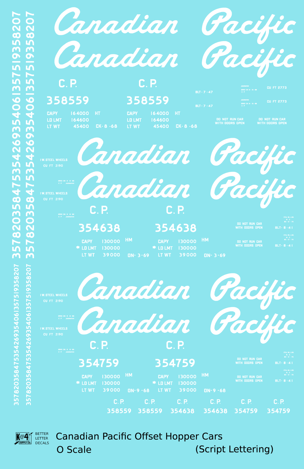 Canadian Pacific Offset Hopper White Script