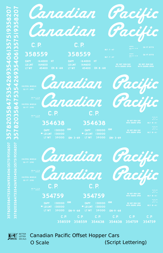 Canadian Pacific Offset Hopper White Script