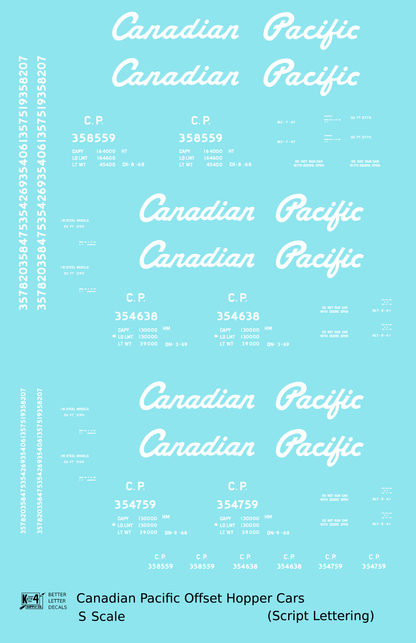 Canadian Pacific Offset Hopper White Script