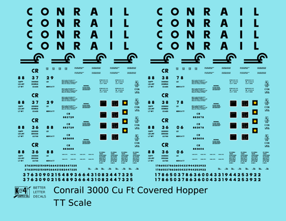 Conrail 3000 Cu Ft Covered Hopper Black