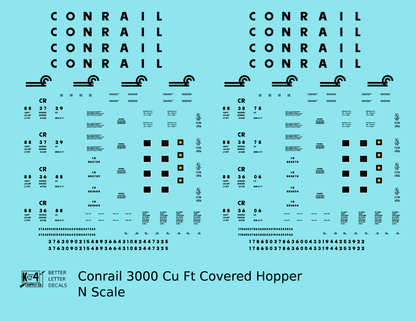 Conrail 3000 Cu Ft Covered Hopper Black