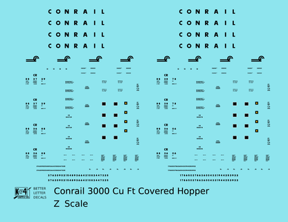 Conrail 3000 Cu Ft Covered Hopper Black