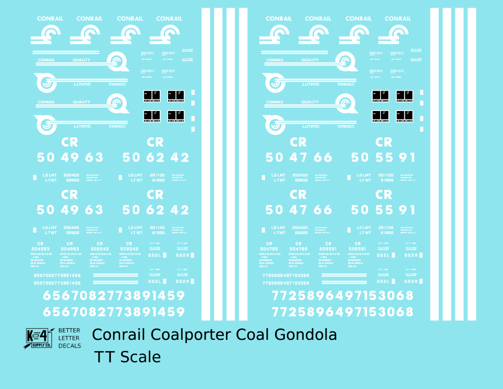Conrail Coalporter Coal Gondola White