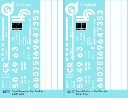 Conrail Coalporter Coal Gondola White