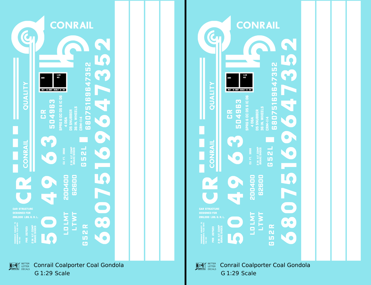 Conrail Coalporter Coal Gondola White