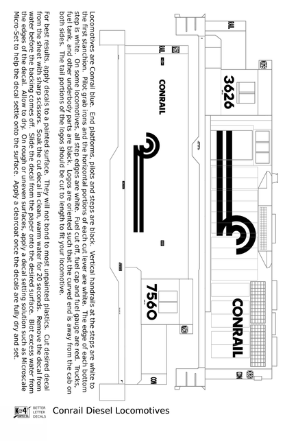 Conrail Diesel Locomotive White