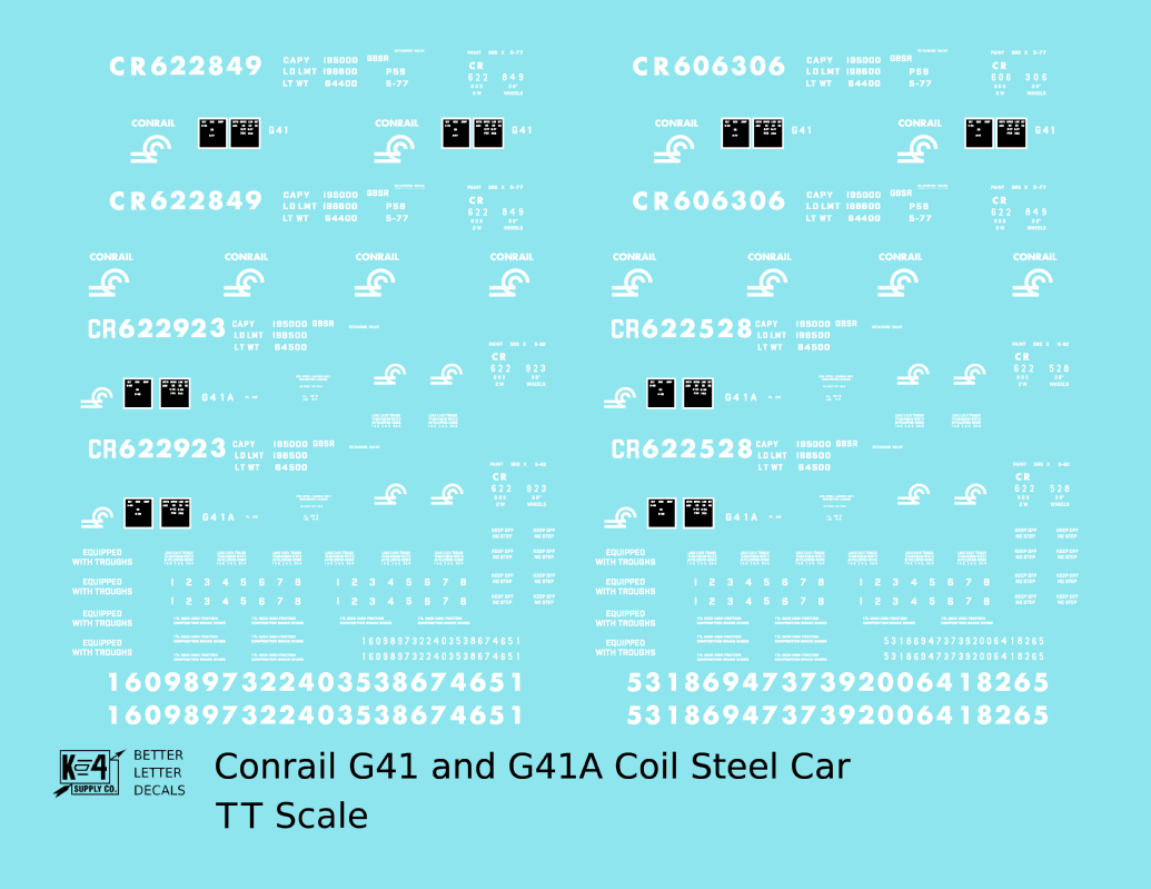 Conrail G41/G41A Coil Steel Car White
