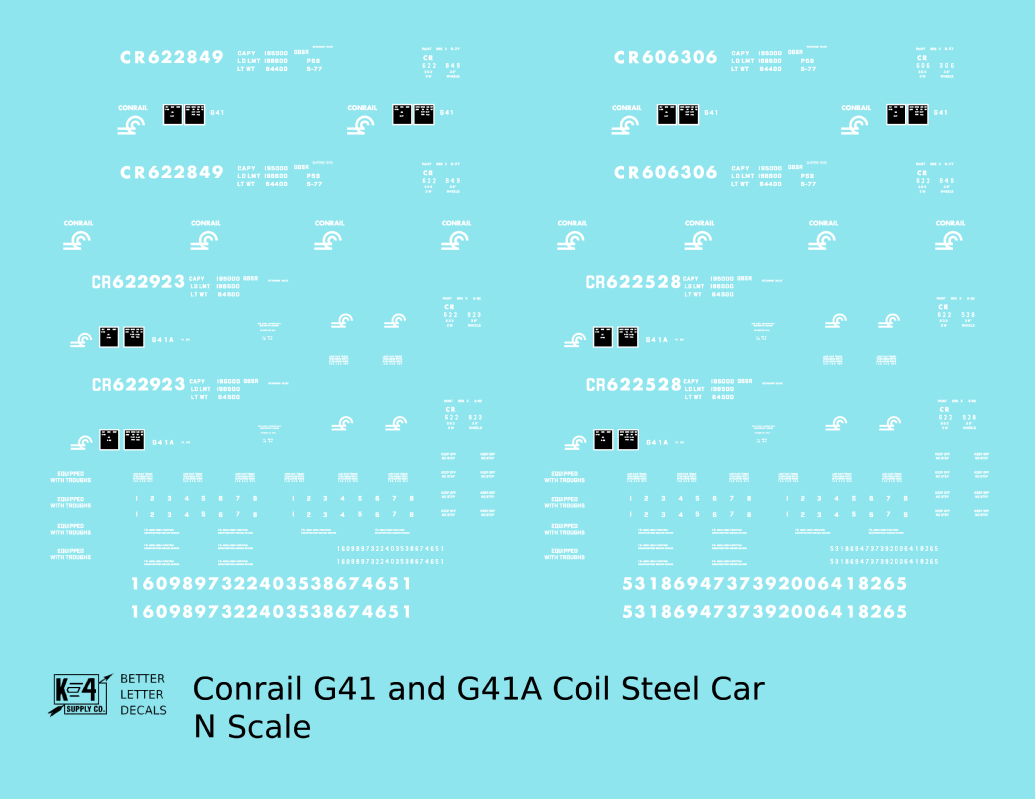 Conrail G41/G41A Coil Steel Car White