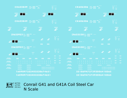 Conrail G41/G41A Coil Steel Car White
