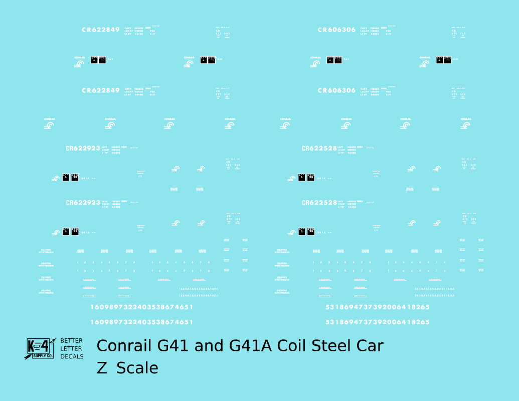 Conrail G41/G41A Coil Steel Car White
