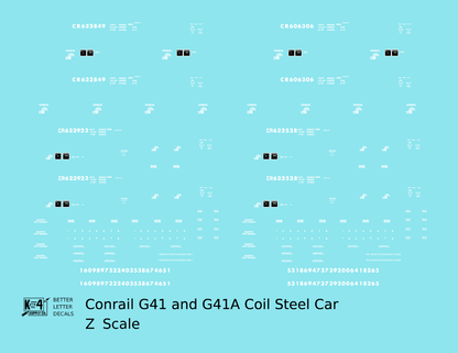 Conrail G41/G41A Coil Steel Car White