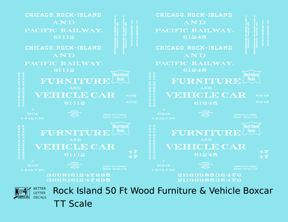 Rock Island 50 Ft Furniture Boxcar White