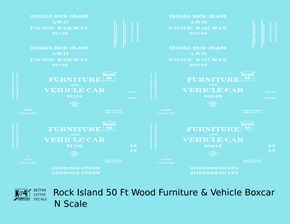 Rock Island 50 Ft Furniture Boxcar White