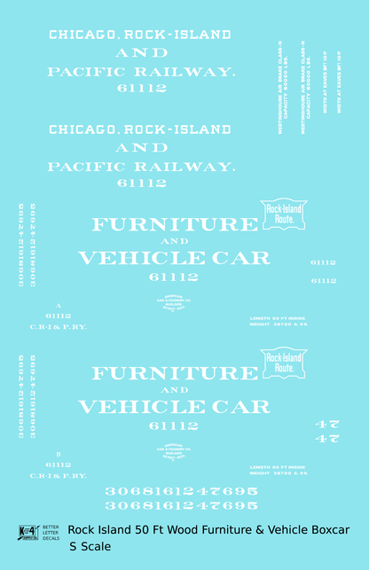 Rock Island 50 Ft Furniture Boxcar White