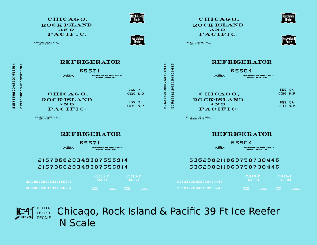 Rock Island 39 Ft Wood Ice Reefer Black