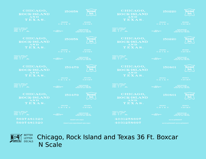 Chicago, Rock Island and Texas 36 Ft Boxcar White
