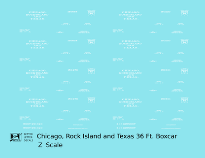 Chicago, Rock Island and Texas 36 Ft Boxcar White