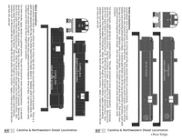 Carolina & Northwestern Diesel Locomotive Gold Blue Ridge, Southern Scheme - Decal