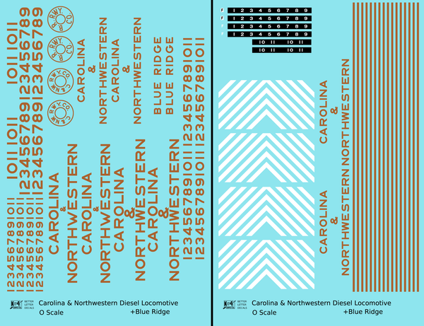 Carolina & Northwestern Diesel Locomotive Gold Blue Ridge, Southern Sc ...