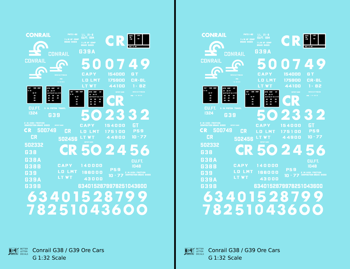 Conrail G38 / G39 Ore Jenny Car White