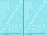 Clinchfield 50 Ft Steel Boxcar White  - Decal - Choose Scale
