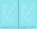 Clinchfield 50 Ft Steel Boxcar White  - Decal - Choose Scale