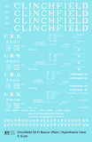 Clinchfield 50 Ft Steel Boxcar White  - Decal Sheet