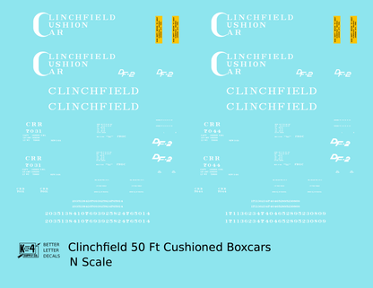 Clinchfield 50 Ft Cushion Underframe Boxcar White