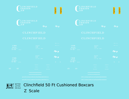 Clinchfield 50 Ft Cushion Underframe Boxcar White