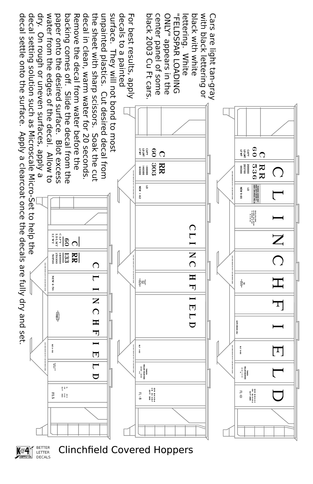 Clinchfield Covered Hopper Black and White