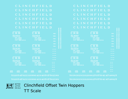 Clinchfield Offset Twin Hopper White CRR