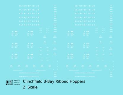 Clinchfield Triple Hopper White CRR