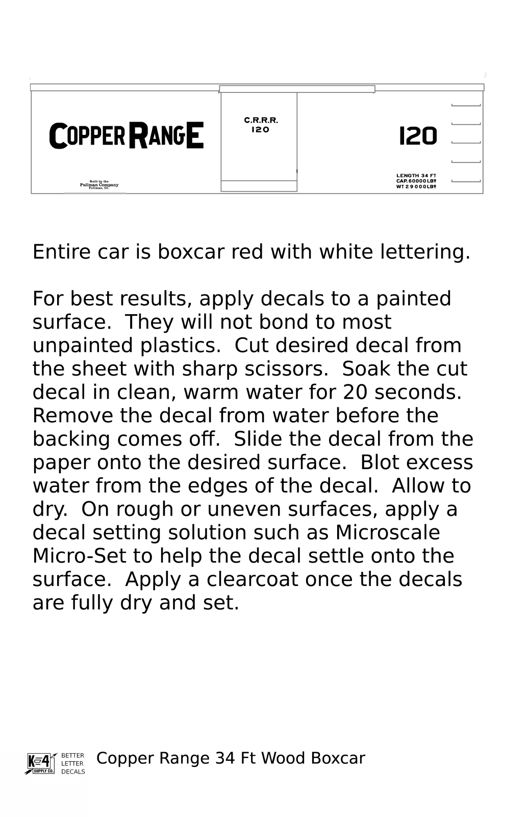 Copper Range 34 Ft Boxcar White