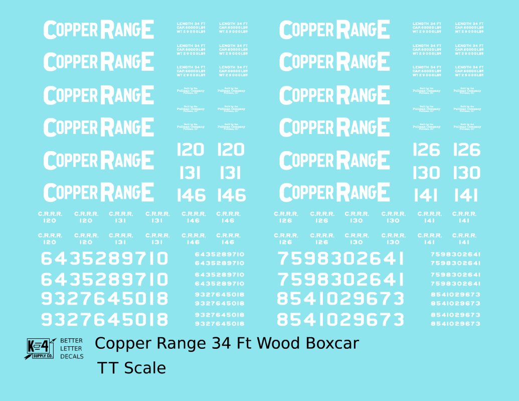 Copper Range 34 Ft Boxcar White
