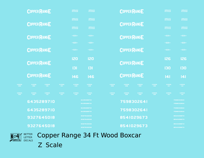 Copper Range 34 Ft Boxcar White