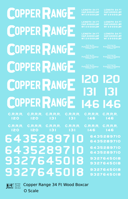 Copper Range 34 Ft Boxcar White