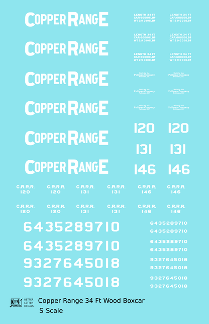 Copper Range 34 Ft Boxcar White